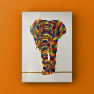 Gold Elephant Painting